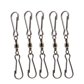 6.5cm Length Smooth Rotating Double Clip Swivel Wind Spinner Wind Socks for Spinning Windsocks and All Dragons Flower Pots Bird Feeder Flags Plants