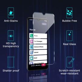 2 PACK Lively Smart/Jitterbug Smart 3 Screen Protector Glass, Premium 9H Hardness Anti-Scratch Bubble Free Tempered Glass Screen Protector for Lively Smart/Jitterbug Smart 3