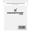(200) CheckOutStore Clear Storage Pockets for Storing 12 x 12
