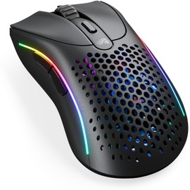 Glorious Gaming - Model D 2 Wireless Ergonomic Mouse, Superlight 66g, up to 210 hr Battery Life, 26K Optical Sensor, 6 Programmable Buttons, 80 Million Clicks, FPS, MMO, MOBA, Battle Royale (Black)