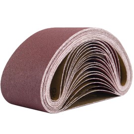 75X457MM Sanding Belt - Sander Belts Set(3 Each of 80/120/150/240/400 Grits) Sanding Belts Assorted Pack for Belt Sander, Sharpening, Grinding, Stripping, Derusting (15 Pack)