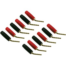 AMIUKON Pin Plug Mini Plug Speaker Terminal Audio Cable Terminal Plug Gold Plated (Set of 12)