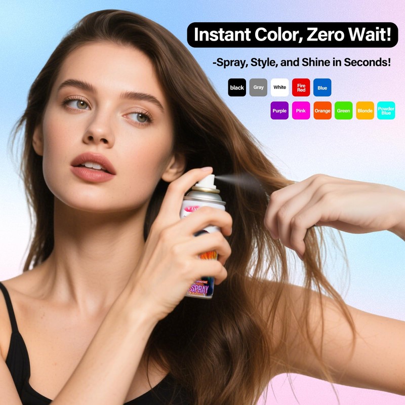 Temporary Hair Green Color Spray for Kids Women Men (Green,
