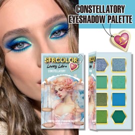 12-Color Zodiac Eyeshadow Palette, Matte Metallic Shimmer Pressed Pigments, Highly Pigmented Makeup Palette for Professional & Daily Eye Makeup (8288 Libra)