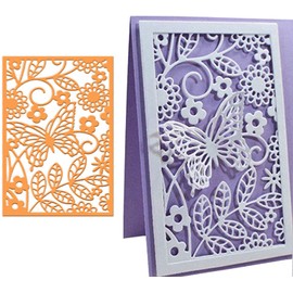 Rectangle Metal Butterflies Cute Butterflies Cutting Dies Embossing Stencils Template for Card Scrapbooking and Craft Album Paper Card Decoration