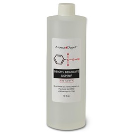 Benzyl Benzoate USP Grade Liquid 16 fl oz – High Purity Multipurpose Solvent & Fragrance Fixative for DIY Cosmetic & Crafting Use