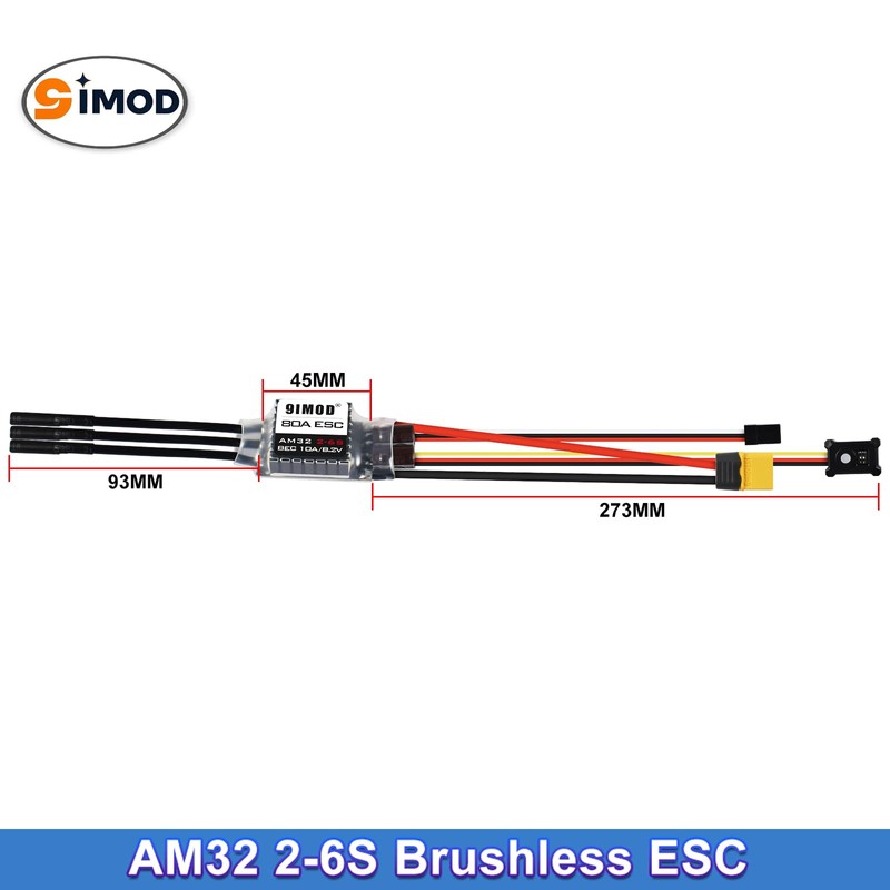 2-in-1 AM32 80A RC Crawler ESC, Brushless ESC 5.2-8.2V BEC