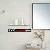 JQK Bathroom Glass Shelf Chrome, Tempered Glass Shower Storage 14