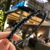 4pcs Doble Hilera De Diademas De Cristal De Moda Para
