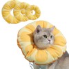 Soft Cat Cone Collar Waterproof Adjustable Pet Collar Cute Orange