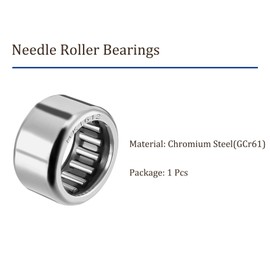 Kozelo 1pcs HK1612 Needle Roller Bearings - [16mm Bore Dia x 22mm Outside Dia x 12mm Width] Drawn Cup for Agricultural Construction Equipment Use, GCr61