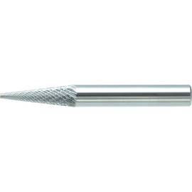 TRUSCO TB5C060 Carbide Bar, Tapered Type, Φ6 (14°) x Blade Length 19 x Axis 6 mm, Double Cut