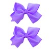 NYFASHION101 Toddlers' Girls' Smooth Grosgrain Ribbon Bow Alligator Clip, Lavender
