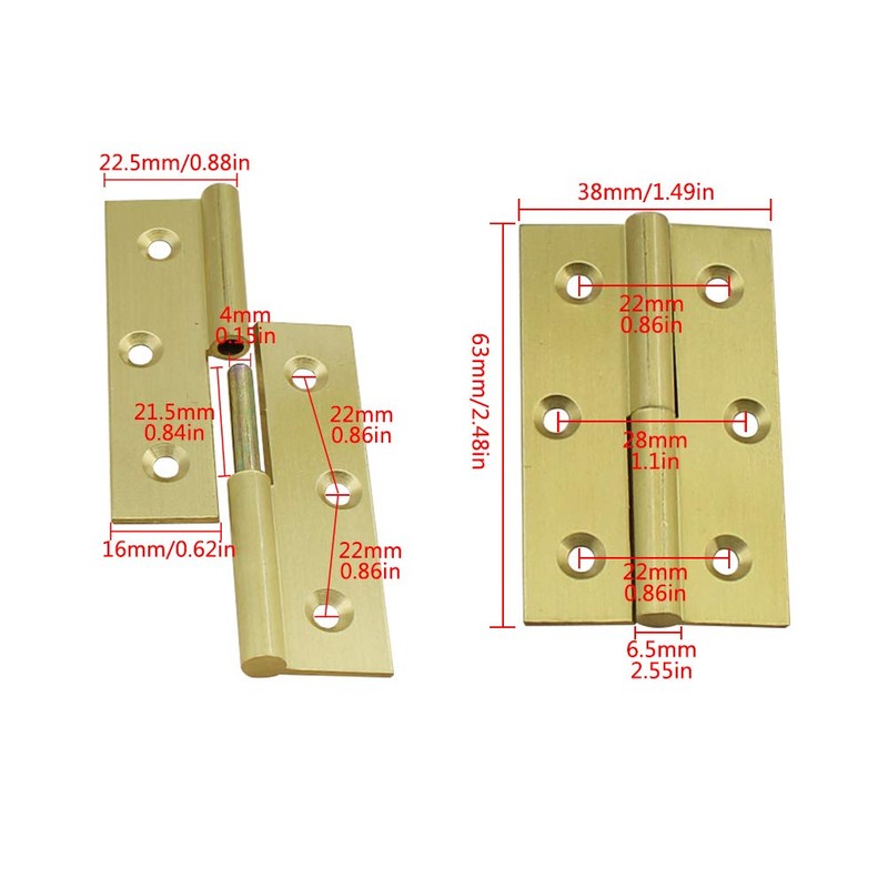 Eforlike Lift Off Hinge,Solid Brass,Right Detachable Hinge,for Window Door Gate