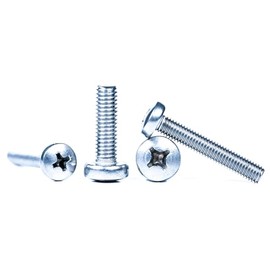 M4 (4mm x 16mm) Phillips Pan Head Machine Screws Zinc Plated Steel DIN 7985 (Pack of 20) G10B
