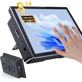 8 Inch Touchscreen for Raspberry Pi,5-Point 1280 * 800 IPS Touchscreen Portable Monitor with HDMI Interface Dual-Speaker for Raspberry Pi 5/4B/3B+/3B/B+ Jetson Nano Win11/10/8/7(8'' 1280*800)