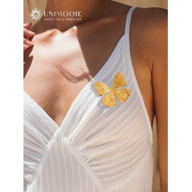 Unimooie Butterfly Brooch for Women Ladies Beautiful Alloy Butterfly Brooch Holiday Tourism Birthday Vintage Decorative Brooch Gift Backpack Scarf Coat Brooch, Metal Crystal