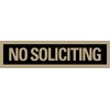 Headline Sign - Self-Stick Sign, "NO SOLICITING" Sign, 2 x