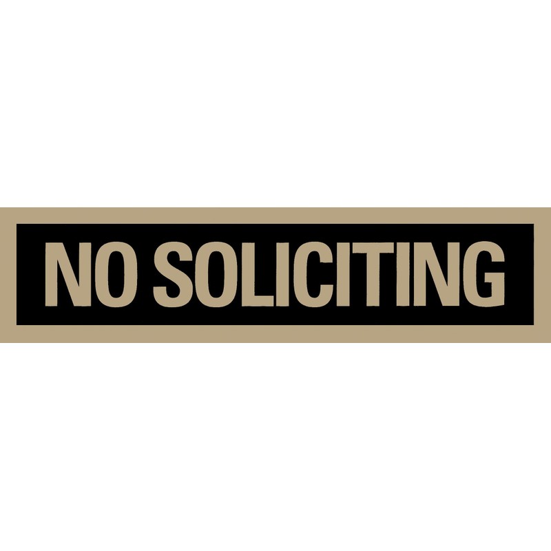 Headline Sign - Self-Stick Sign, "NO SOLICITING" Sign, 2 x