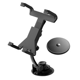 Ramtech Car Truck GPS Tablet Windshield Mount, Suction Cup Holder with Adjustable Bracket and 90mm Dashboard Mount Disc, Fits Device & Magnetic Mount, Compatible with 7 8 Inch Rand McNally GPS, WMB7K