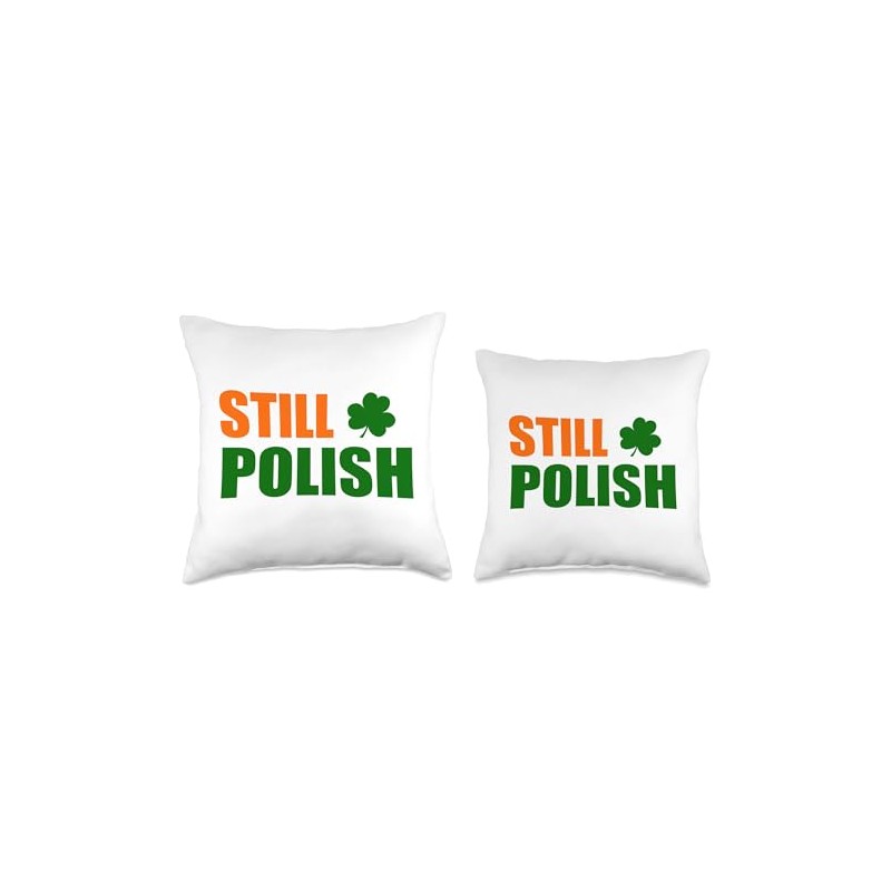 Still Polish St Patricks Day Shamrock Throw Pillow