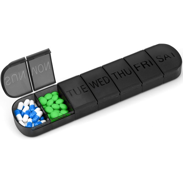 Pill Box Weekly Tablet Organizer Box 7 Day Portable Storage