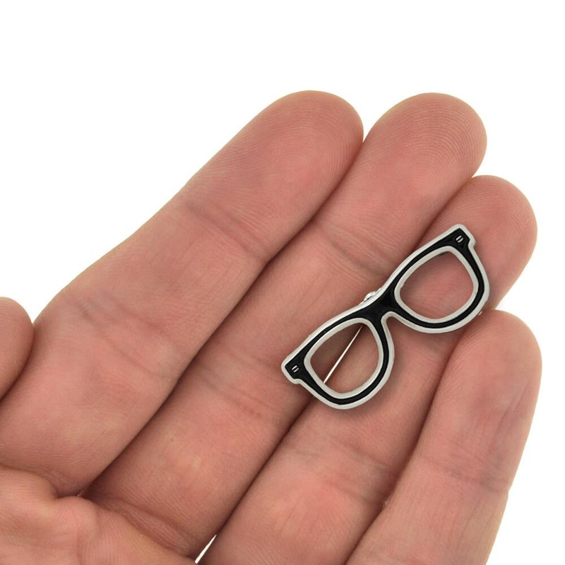 Black Glasses Frames Eyeglasses Lapel Pin, 1 piece
