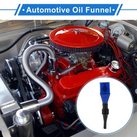 VekAuto Oil Funnel, 11.02"x1.73" Funnel for Automotive Universal for Engine Oil, Liquid, Diesel, Kerosene, Gasoline Durable Plastic Blue