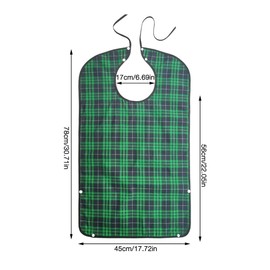 Gobesty Pack of 3 Adult Bibs, Waterproof Bib Food Protection, Seniors Bibs with Velcro Fastening, Bib for Men, Women, Elderly and Disabled, Pack of 4