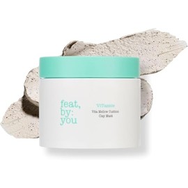 Mascarilla Facial De Arcilla Con Cojín Vitassie Vita Mellow De Feat By You(125 Ml)- Mascarilla Facial Coreana Con Bentonita Y Caolín Para Controlar...