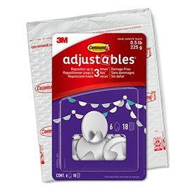 Command AD850SL-6NA Repositionable Silver Circle Hooks Hardware, 6