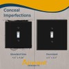 Jumbo 2-Gang Toggle Switch Plate Cover – Oversized 5.5"x5.5" Centered