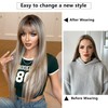 7JHH WIGS 34IN Surper Long Straight Brown Blonde Highlight Layered