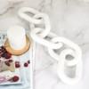 HMASYO White Wood Chain Link Decor, 5-Link Wooden Decorative Chain