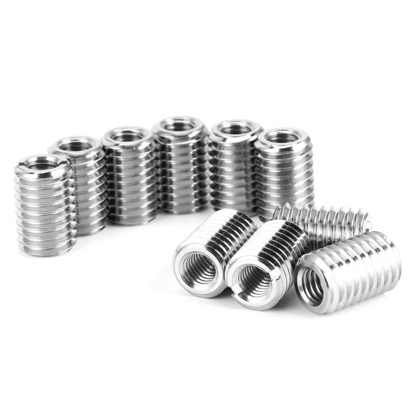 Self Tapping Thread Insert 15mm Length Slotted Screw Metal Thread