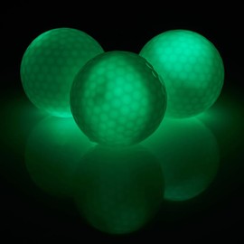 TH Golf Led Night Golf Balls, Long Lasting Bright Night Golf Balls, 5 Colours of Choice (Green)