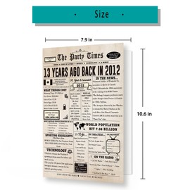 Big 13th Birthday Card for Daughter Son, Funny Birthday Gifts for 13 Year Old Boys Girls, Jumbo 13th Birthday Decoration for Grandson Granddaughter