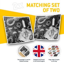 2 x 7.5cm Square Vinyl Stickers - Climbing Equipment Ropes Boots Decals 35382