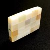 River Clam Blocking Rectangle Bead 26mm x 18mm White Pearl