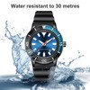 Rotating Bezel Watch Luminescent Automatic Date Analog Display Calendar Waterproof