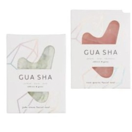 Addison & Gates Gua Sha Natural Jade Stone or Rose Quartz Facial Massage Tool - Addison & Gates