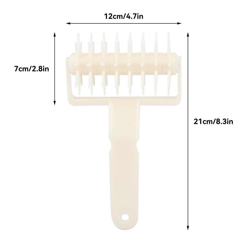 Pastry Lattice Roller Cutter,Pastry Roller with Spikes Pizza Docking Tool,Pizza