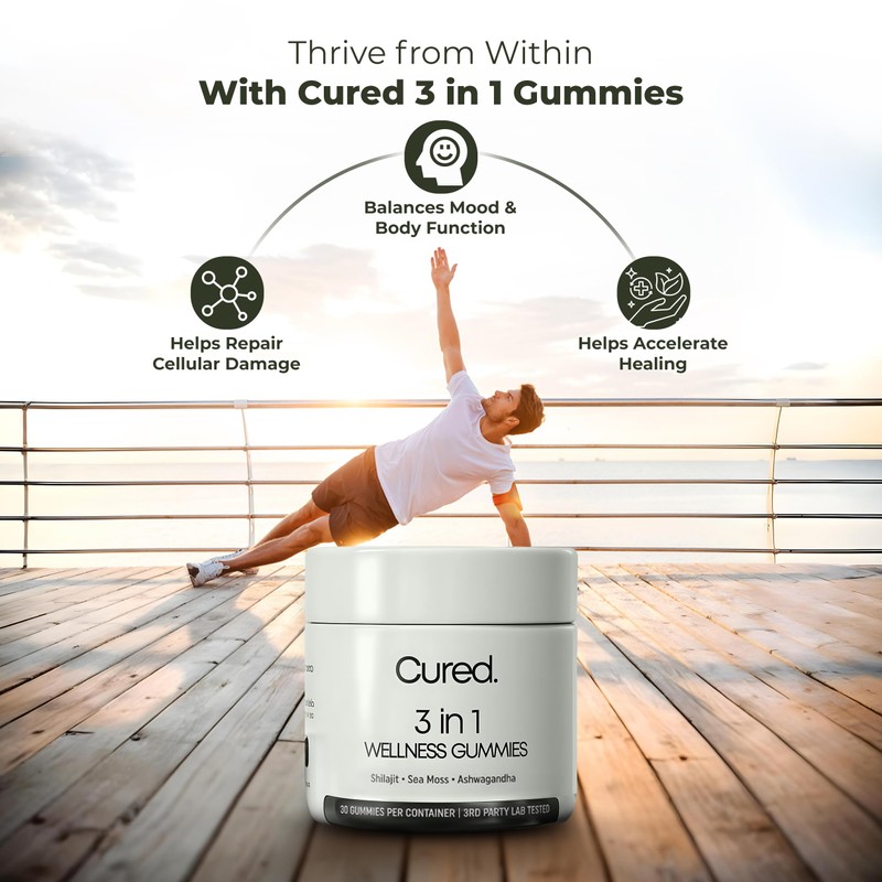 Cured 3 in 1 - Pure Himalayan Shilajit Gummies for