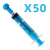 Gufastore 50pcs 5ml Syringes with Caps for Industry Lab Pet