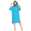 NUZAMAS Surf Poncho Changing Robe with Hood Cotton Mid-Sleeved Soft