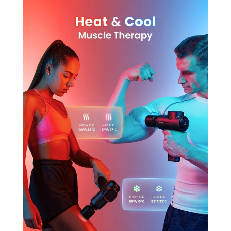 RENPHO Massage Gun with Heat & Cold Muscle Deep Tissue