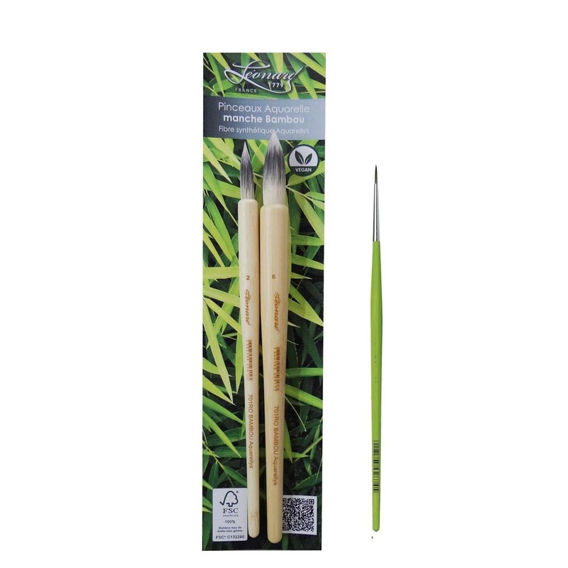 Léonard Aquarellys Watercolour Brush Round Bamboo Series 701RO NO. 2