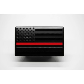 Unbranded THIN RED LINE AMERICAN TACTICAL FLAG ALUMINUM 3D LARGE CAR EMBLEM 5"X3"