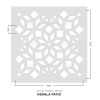 Cutting Edge Stencils Kerala Patio Stencil - Large Geometric Cement