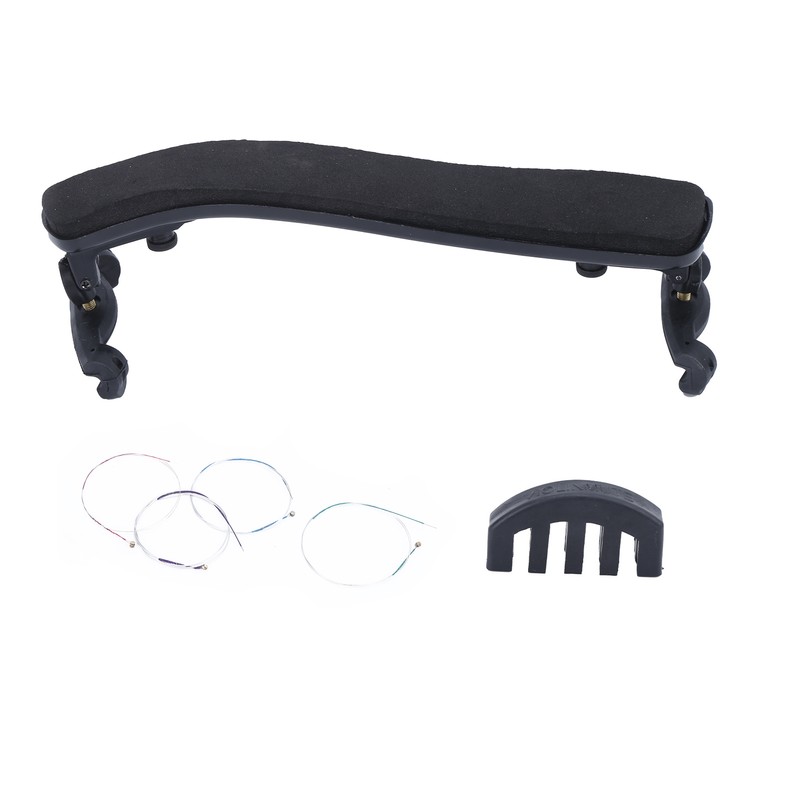 3 in 1 Violin Parts Kit Shoulder Rest Mute String
